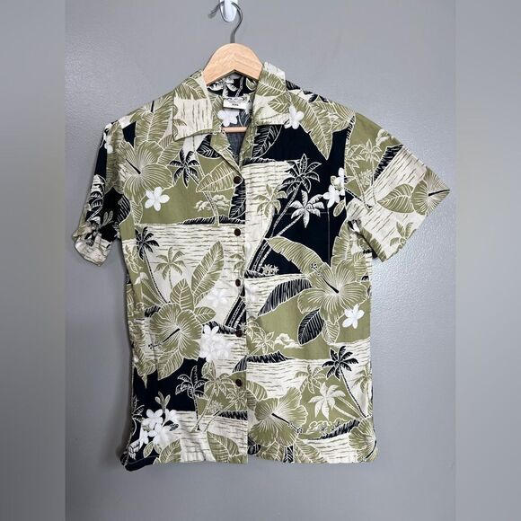 Go Barefoot Hawaiian button up shirt size xxs unisex island resort vacation - Picture 2 of 6